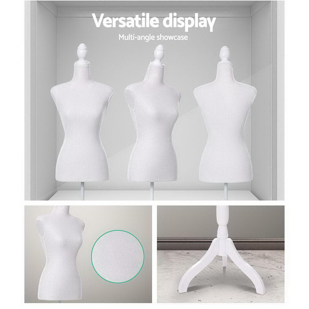 Female Mannequin 170cm Model Dressmaker Clothes Display Torso Tailor Wedding White MANNE-FEM-HALF-WH
