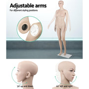 175cm Tall Full Body Female Mannequin - Skin Coloured MANNE-FEM-WF-SKCO