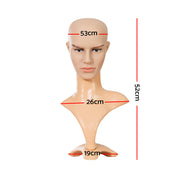 Embellir Male Mannequin Head Dummy Model Display Shop Stand Professional Use MANNE-MAL-HEAD-SKCO
