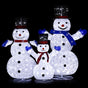 3 PCS Christmas Lights 330 LED Fairy Light Snowman Decorations Jingle Jollys MAS-MOT-SNOW-3PCS-WH