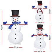 3 PCS Christmas Lights 330 LED Fairy Light Snowman Decorations Jingle Jollys MAS-MOT-SNOW-3PCS-WH