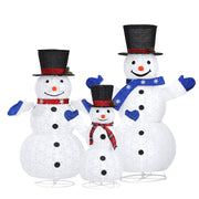 3 PCS Christmas Lights 330 LED Fairy Light Snowman Decorations Jingle Jollys MAS-MOT-SNOW-3PCS-WH