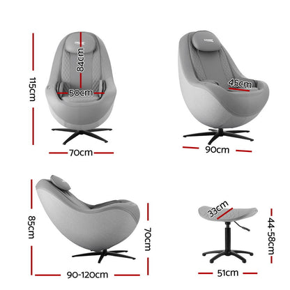 Livemor Massage Chair Electric Recliner Home Massager 3D ROLI MASCHR-3D-ROLI-GY