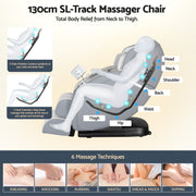 Livemor 4D Massage Chair Recliner - Full Body SL-Track Zero Gravity with AI Body Scan, Deep Tissue Electric MASCHR-4D-1AIR-GRBG