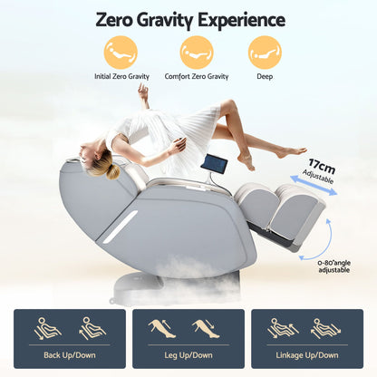 Livemor 4D Massage Chair Recliner - Full Body SL-Track Zero Gravity with AI Body Scan, Deep Tissue Electric MASCHR-4D-1AIR-GRBG