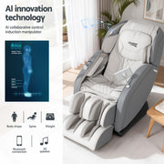 Livemor 4D Massage Chair Recliner - Full Body SL-Track Zero Gravity with AI Body Scan, Deep Tissue Electric MASCHR-4D-1AIR-GRBG
