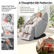 Livemor 4D Massage Chair Recliner - Full Body SL-Track Zero Gravity with AI Body Scan, Deep Tissue Electric MASCHR-4D-1AIR-GRBG