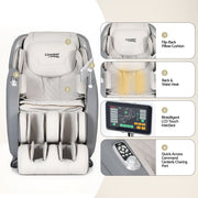 Livemor 4D Massage Chair Recliner - Full Body SL-Track Zero Gravity with AI Body Scan, Deep Tissue Electric MASCHR-4D-1AIR-GRBG