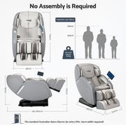 Livemor 4D Massage Chair Recliner - Full Body SL-Track Zero Gravity with AI Body Scan, Deep Tissue Electric MASCHR-4D-1AIR-GRBG