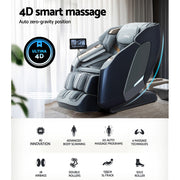 Livemor 4D Massage Chair Recliner SL Track Full Body Zero Gravity Massager Heated AI Body Scan Melisa MASCHR-4D-2GEAR-BUGR