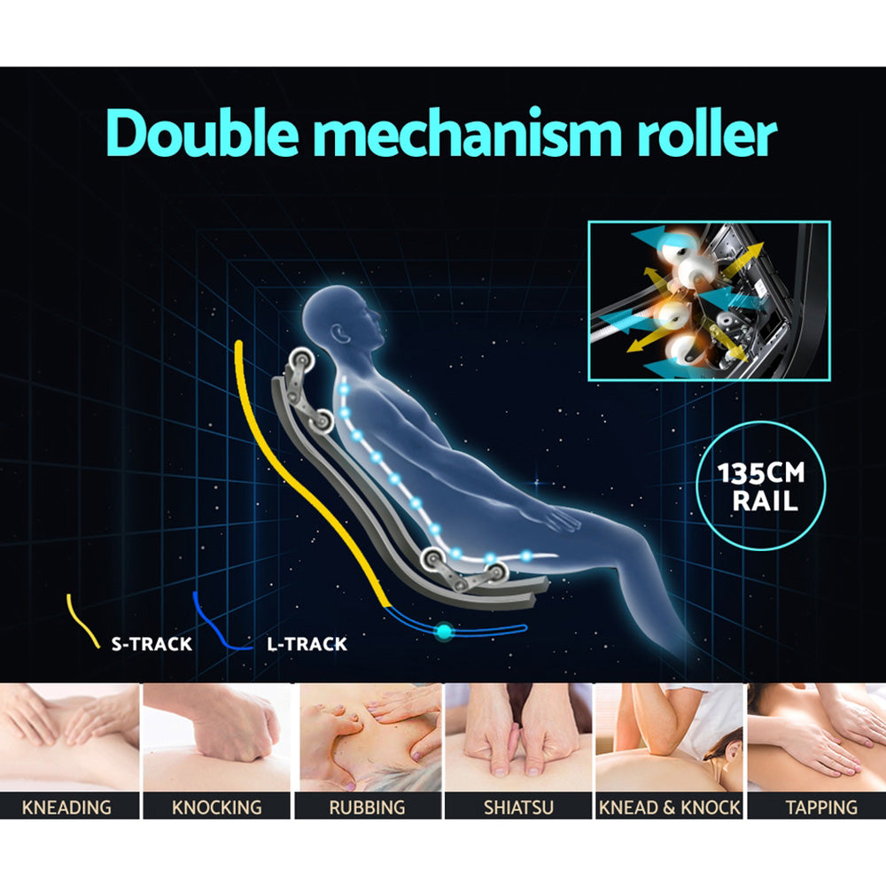 Livemor 4D Massage Chair Recliner SL Track Full Body Zero Gravity Massager Heated AI Body Scan Melisa MASCHR-4D-2GEAR-BUGR