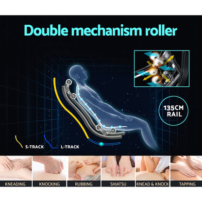 Livemor 4D Massage Chair Recliner SL Track Full Body Zero Gravity Massager Heated AI Body Scan Melisa MASCHR-4D-2GEAR-BUGR