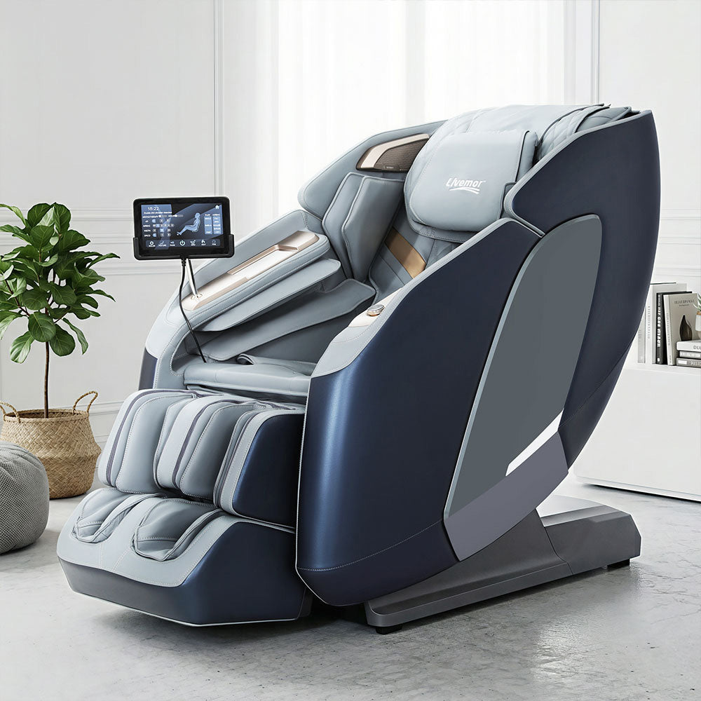 Livemor 4D Massage Chair Recliner SL Track Full Body Zero Gravity Massager Heated AI Body Scan Melisa MASCHR-4D-2GEAR-BUGR