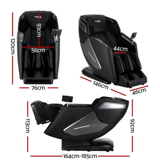 Livemor 4D Massage Chair Recliner SL Track Full Body Zero Gravity Massager Heated AI Body Scan REILY MASCHR-4D-REILY-BK