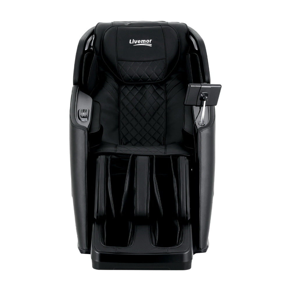 Livemor 4D Massage Chair Recliner SL Track Full Body Zero Gravity Massager Heated AI Body Scan REILY MASCHR-4D-REILY-BK