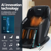 Livemor 4D Massage Chair Recliner SL Track Full Body Zero Gravity Massager Heated AI Body Scan REILY MASCHR-4D-REILY-BK