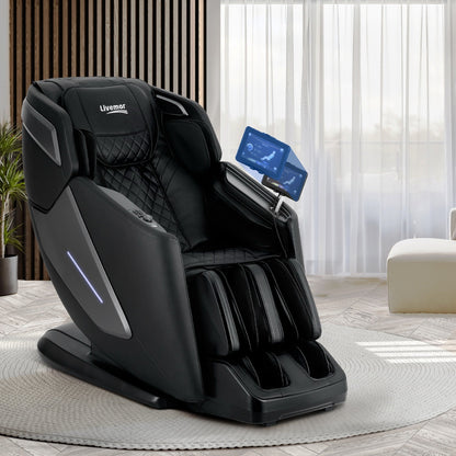 Livemor 4D Massage Chair Recliner SL Track Full Body Zero Gravity Massager Heated AI Body Scan REILY MASCHR-4D-REILY-BK