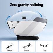 Livemor Massage Chair Electric Recliner Double Core Mechanism Massager ROWA White MASCHR-4D-ROWA-WHGY