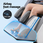 Livemor Massage Chair Electric Recliner Double Core Mechanism Massager ROWA White MASCHR-4D-ROWA-WHGY