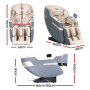 Livemor 4D Massage Chair Recliner SL Track Full Body Zero Gravity Massager Heated AI Body Scan SINA MASCHR-4D-SINA-GY