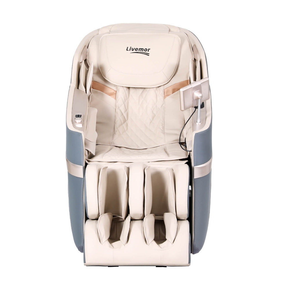 Livemor 4D Massage Chair Recliner SL Track Full Body Zero Gravity Massager Heated AI Body Scan SINA MASCHR-4D-SINA-GY