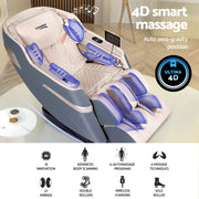 Livemor 4D Massage Chair Recliner SL Track Full Body Zero Gravity Massager Heated AI Body Scan SINA MASCHR-4D-SINA-GY