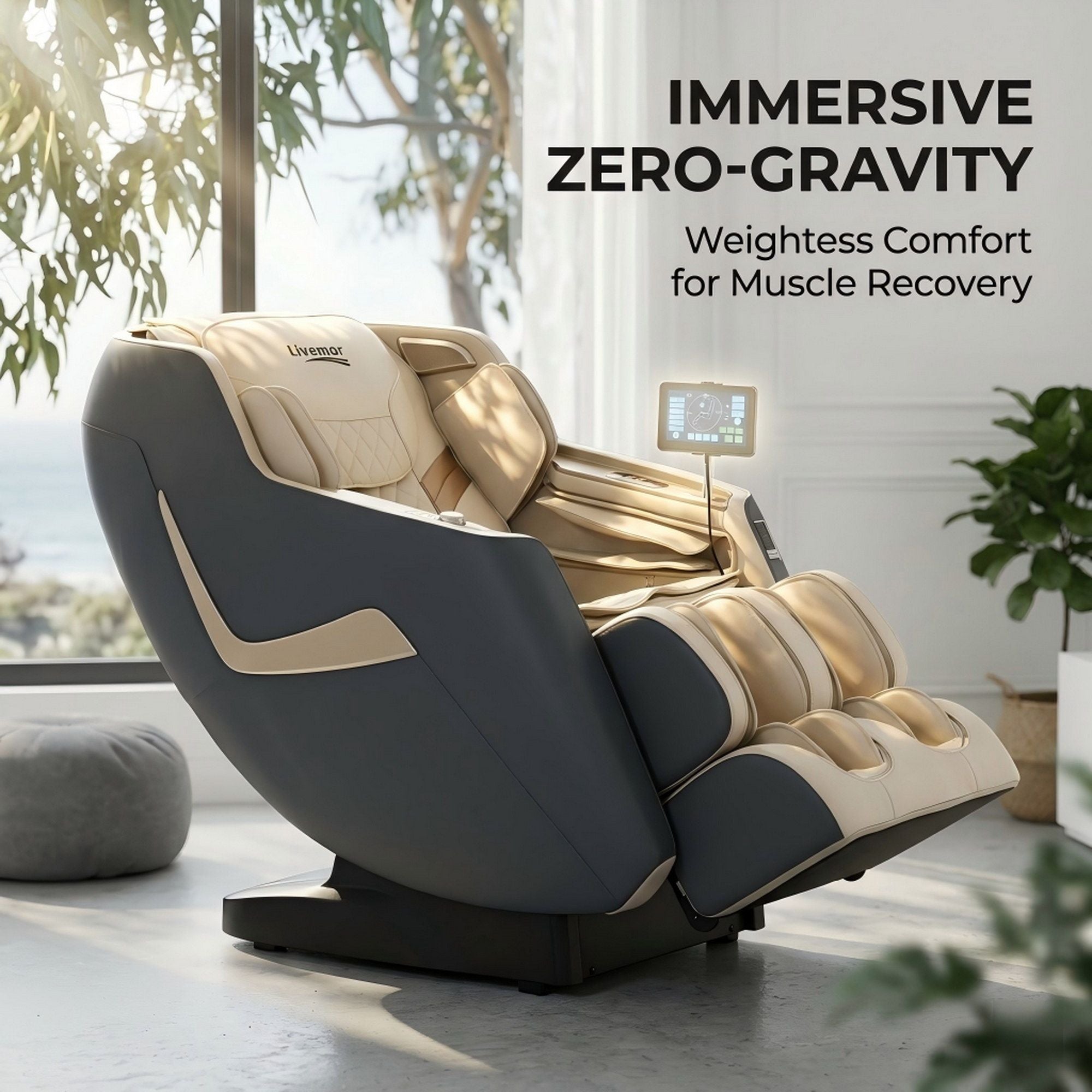 Livemor Massage Chair Electric Recliner Home Massager 3D Opal MASCHR-B-3D-OPAL-GY
