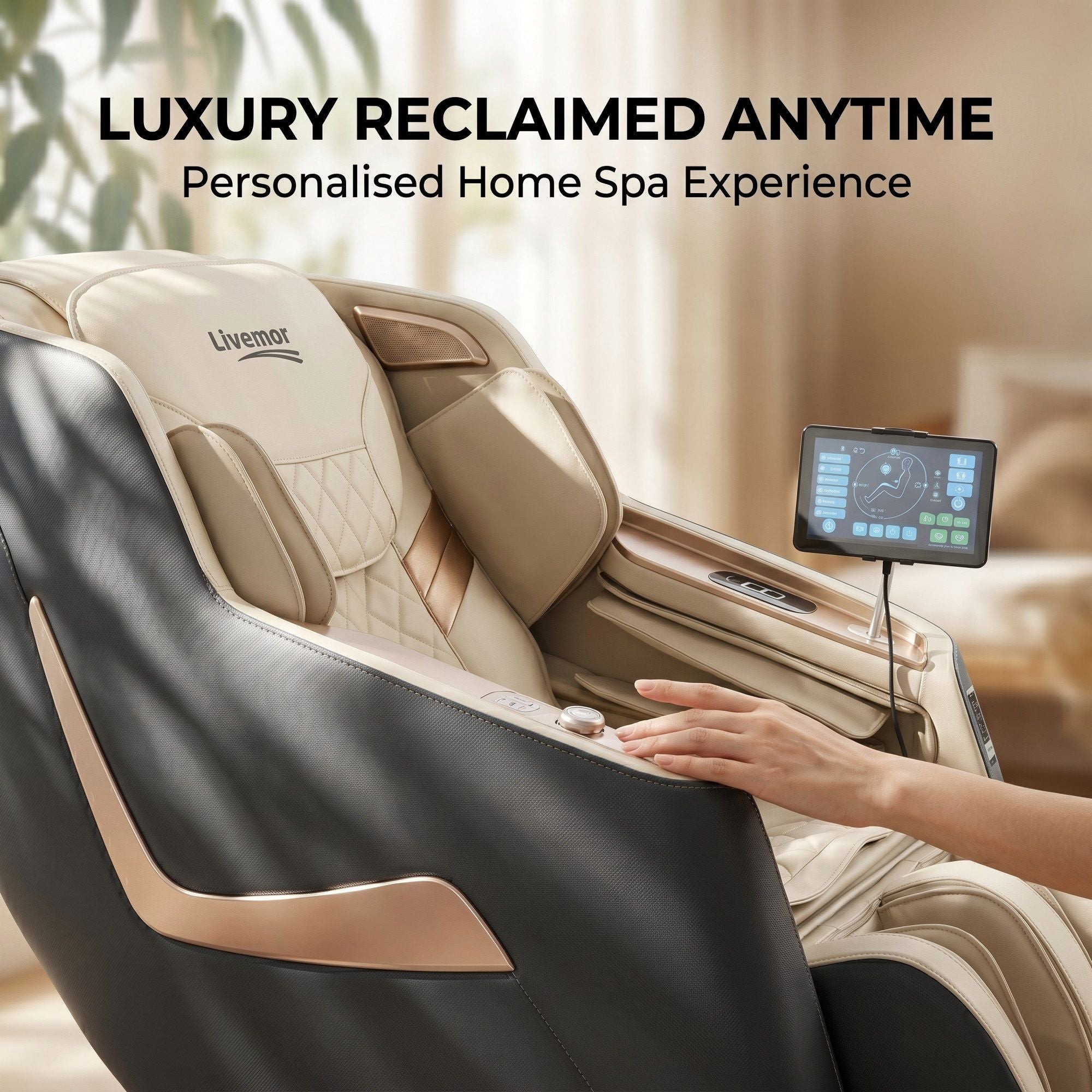 Livemor Massage Chair Electric Recliner Home Massager 3D Opal MASCHR-B-3D-OPAL-GY