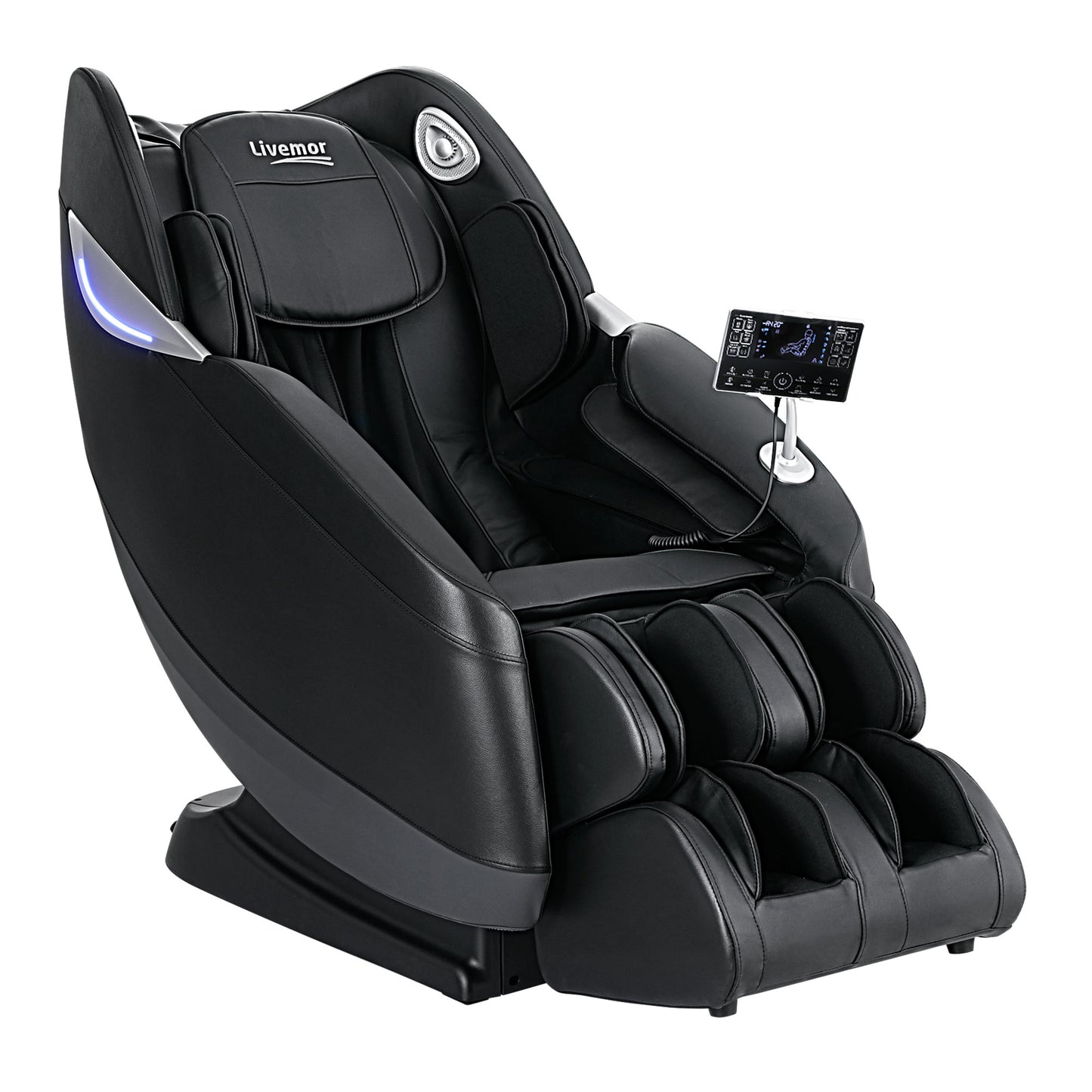 Livemor Massage Chair Electric Recliner Home 3D Massager Flynn MASCHR-E-3D-FLYNN-BK