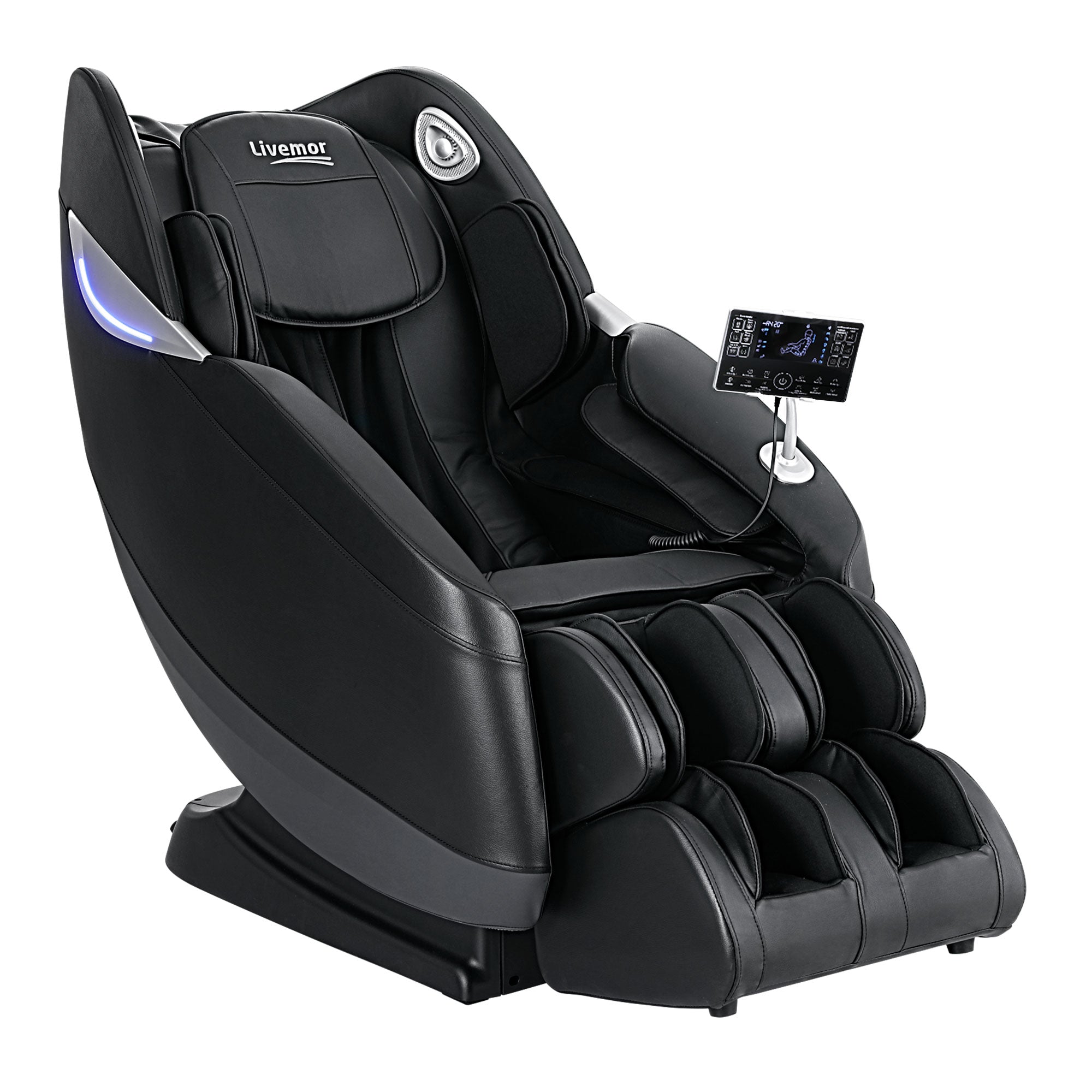 Livemor Massage Chair Electric Recliner Home 3D Massager Flynn MASCHR-E-3D-FLYNN-BK