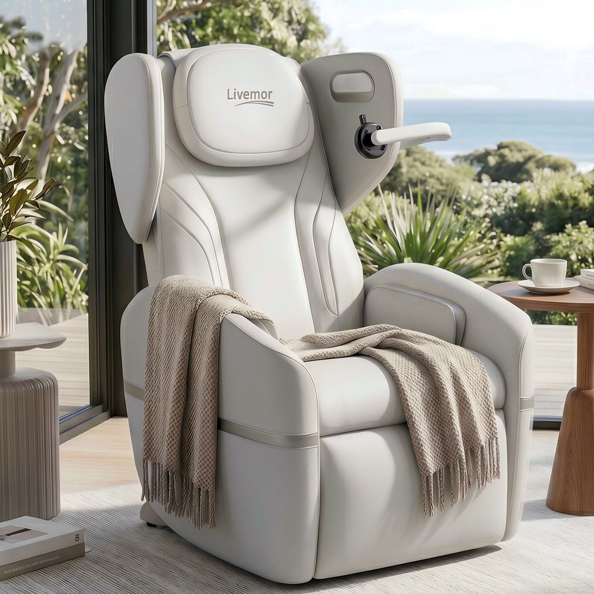 Livemor Massage Chair Electric Vibration Recliner Chair ZENO MASCHR-E-ZENO-BG
