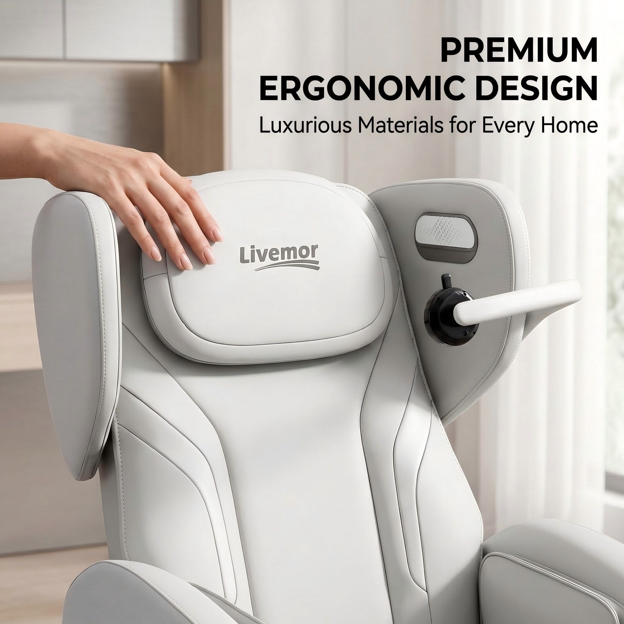 Livemor Massage Chair Electric Vibration Recliner Chair ZENO MASCHR-E-ZENO-BG