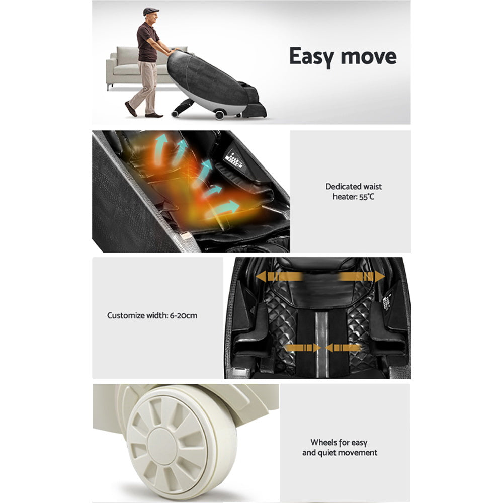 Livemor Massage Chair Electric Recliner SL-track Massager Hestia MASCHR-EGG-BK