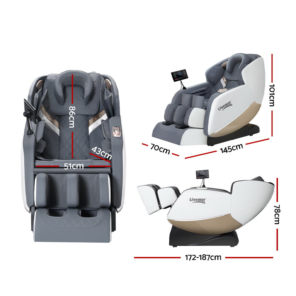 Livemor Massage Chair Electric Recliner Home Massager Beryl MASCHR-G-BERYL-GR