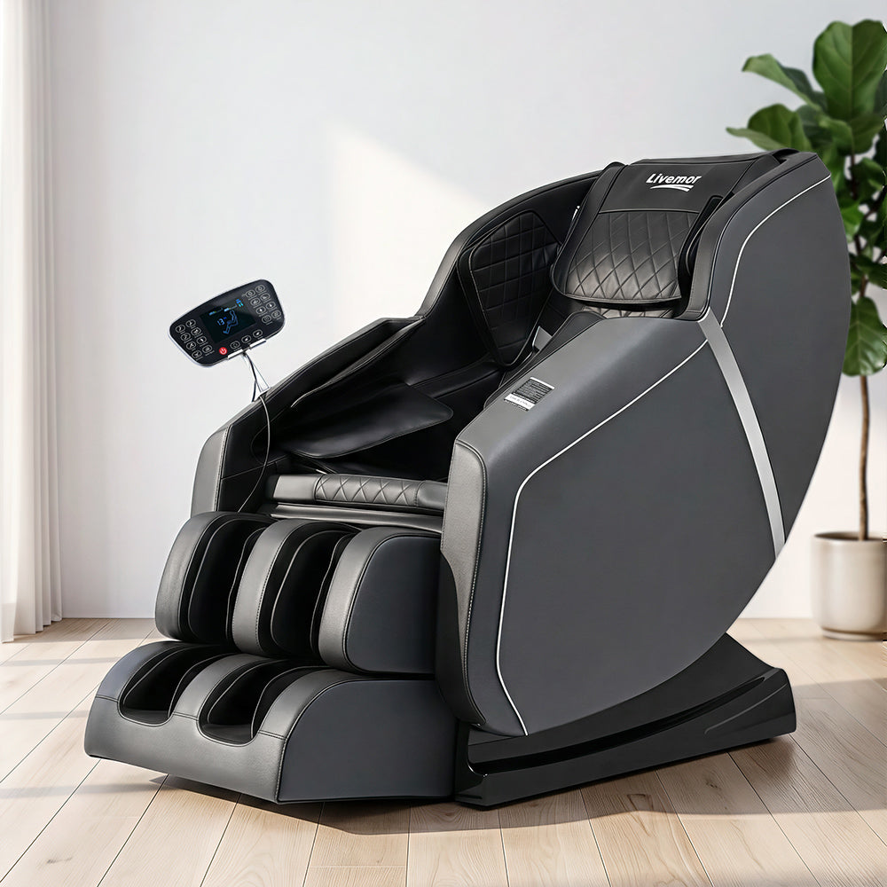 Livemor Massage Chair Electric Recliner Massager Vedriti MASCHR-HOR-B-UP-GYBK