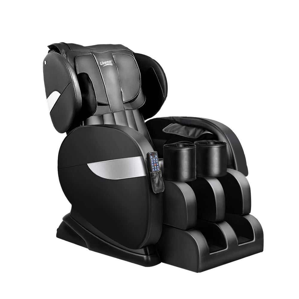 Livemor Massage Chair Electric Recliner Zero Gravity Massager MASCHR-LUX-BK