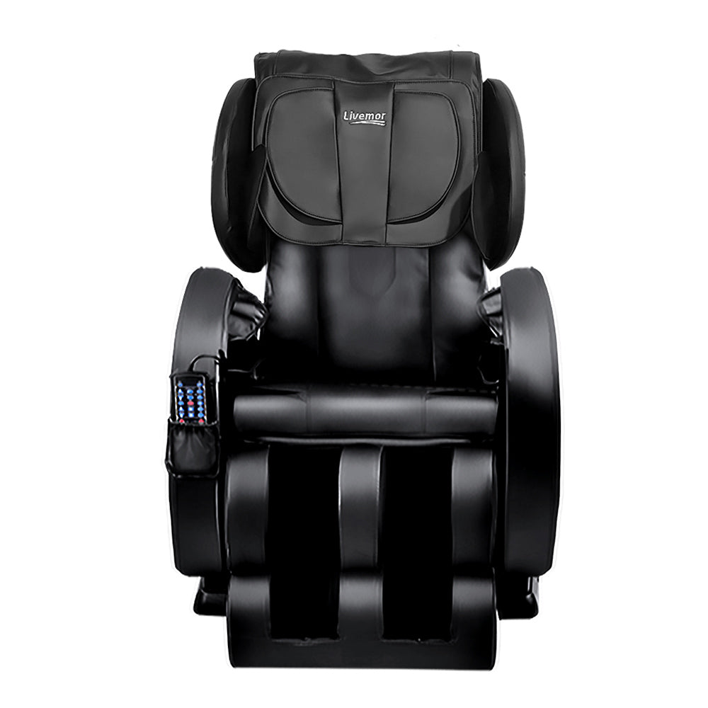 Livemor Massage Chair Electric Recliner Zero Gravity Massager MASCHR-LUX-BK