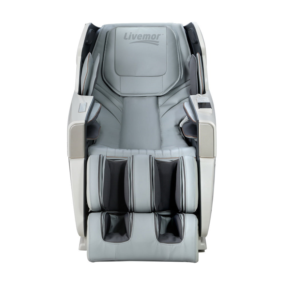 Livemor Massage Chair Electric Recliner Massager White Varitas MASCHR-PLS-WH