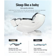 Livemor Massage Chair Electric Recliner Massager White Varitas MASCHR-PLS-WH
