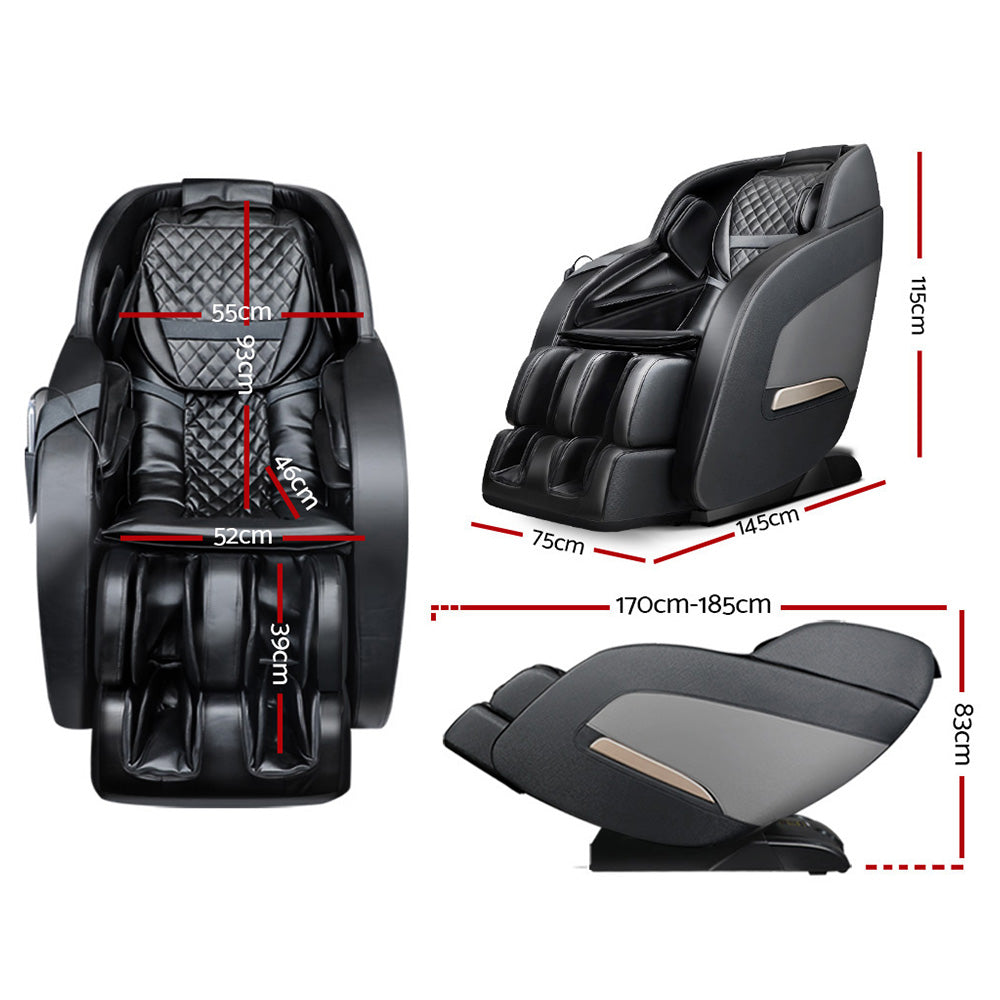 Livemor Massage Chair Electric Recliner Massager Black Decima MASCHR-PRO-BK