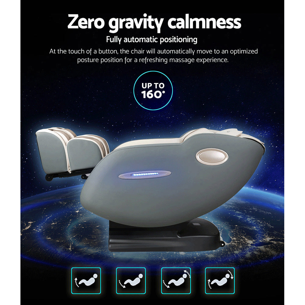 Livemor Massage Chair Electric Recliner Massager Grey Ozeni MASCHR-SMT-O-NVCR