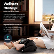 Livemor 8-nodes Full Back Massage Seat Cushion Heating With Foot Massagers MASSAGE-11-BARON-BK