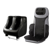 Livemor Full Back Massage Seat Cushion Heating With 360 degrees Foot Massagers MASSAGE-288-BARON-BK