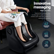 Livemor Full Back Massage Seat Cushion Heating With 360 degrees Foot Massagers MASSAGE-288-BARON-BK
