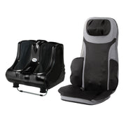 Livemor Massage Cushion Heating Massage Seats With Calf Foot Massager MASSAGE-LF03-BARON-BK