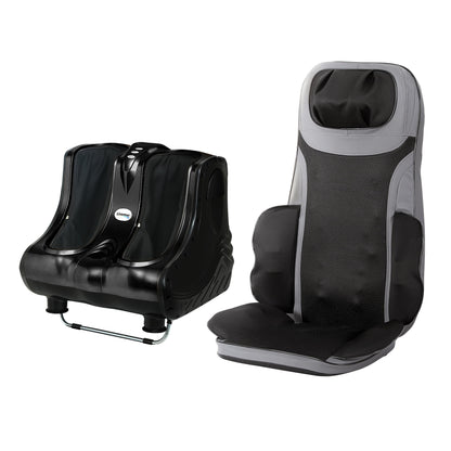 Livemor Massage Cushion Heating Massage Seats With Calf Foot Massager MASSAGE-LF03-BARON-BK