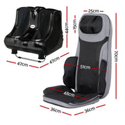 Livemor Massage Cushion Heating Massage Seats With Calf Foot Massager MASSAGE-LF03-BARON-BK