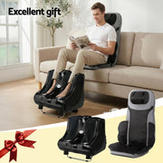 Livemor Massage Cushion Heating Massage Seats With Calf Foot Massager MASSAGE-LF03-BARON-BK