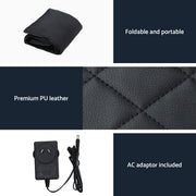 Livemor Massage Mat Heated Kneading Neck Massager Lumbar Airbag Stretch MASSAGE-MAT-04-PU-BK