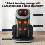 Livemor 8-nodes Full Back Massage Cushion Heating Massage Seats MASSAGE-SEAT-BARON-BK